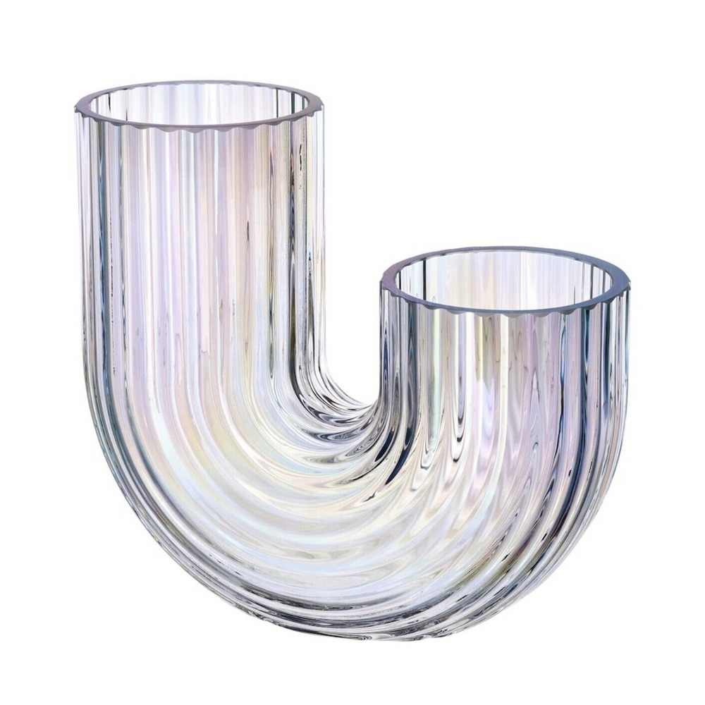 IKEA RÄFFELBJÖRK RAFFELBJORK Vase, Mother Of Pearl, 7 ¾” (005.376.52)‎ NEW